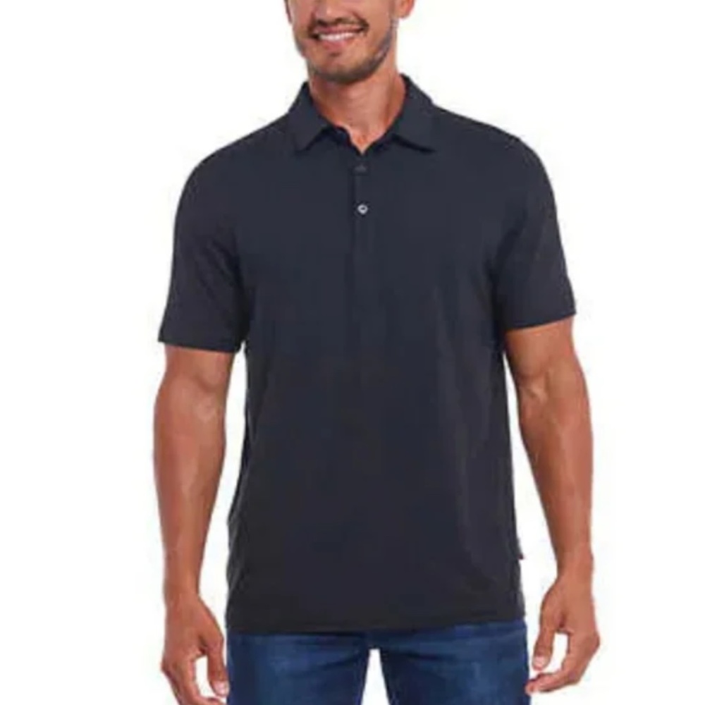 Gerry Men’s Polo Shirt UV Protection Golf Sports Shirt Black NEW